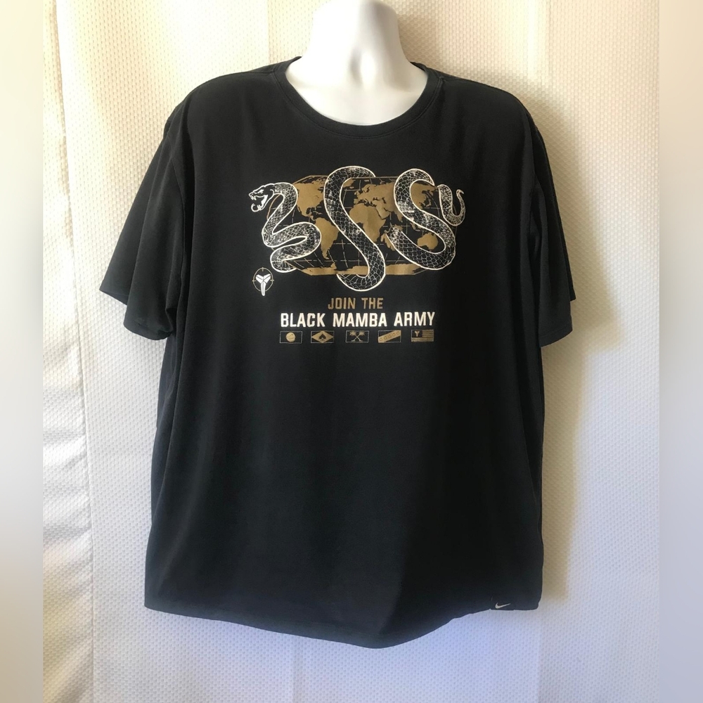 Nike Black and Gold Graphic Tee